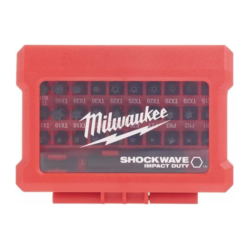 Набор бит Milwaukee Shockwave 32шт в пластиковом кейсе (4932464240)