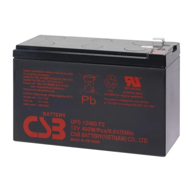 Аккумулятор для ИБП CSB 12В 9Ач (UPS12460 F2)