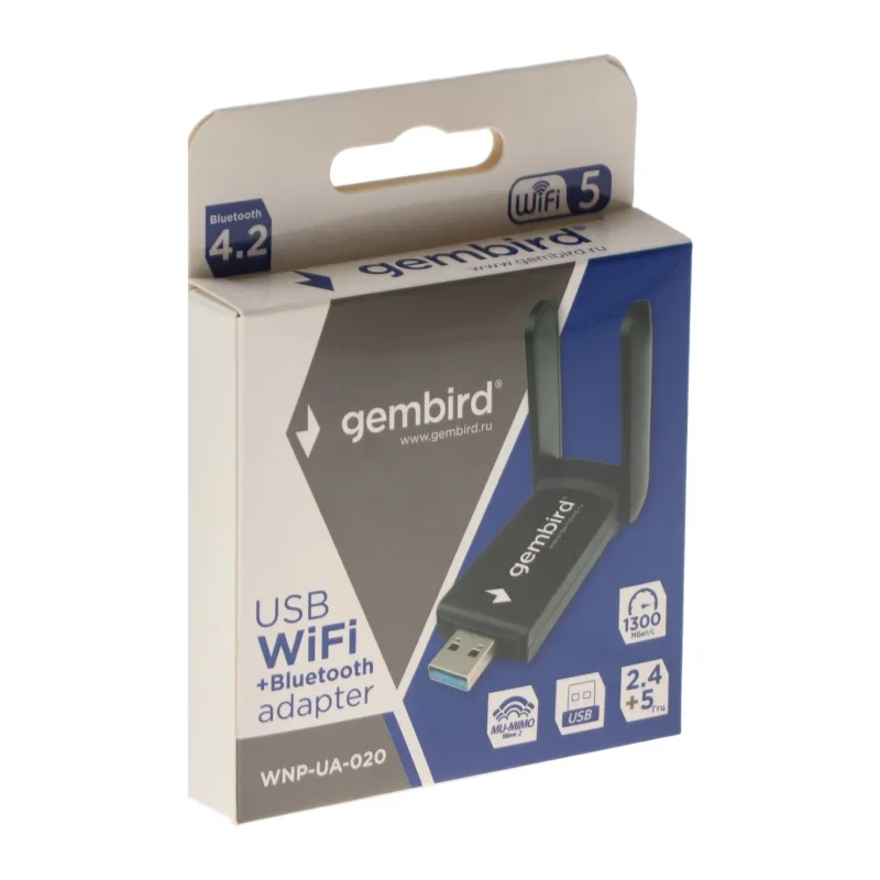 Wi-Fi/Bluetooth адаптер Gembird WNP-UA-020
