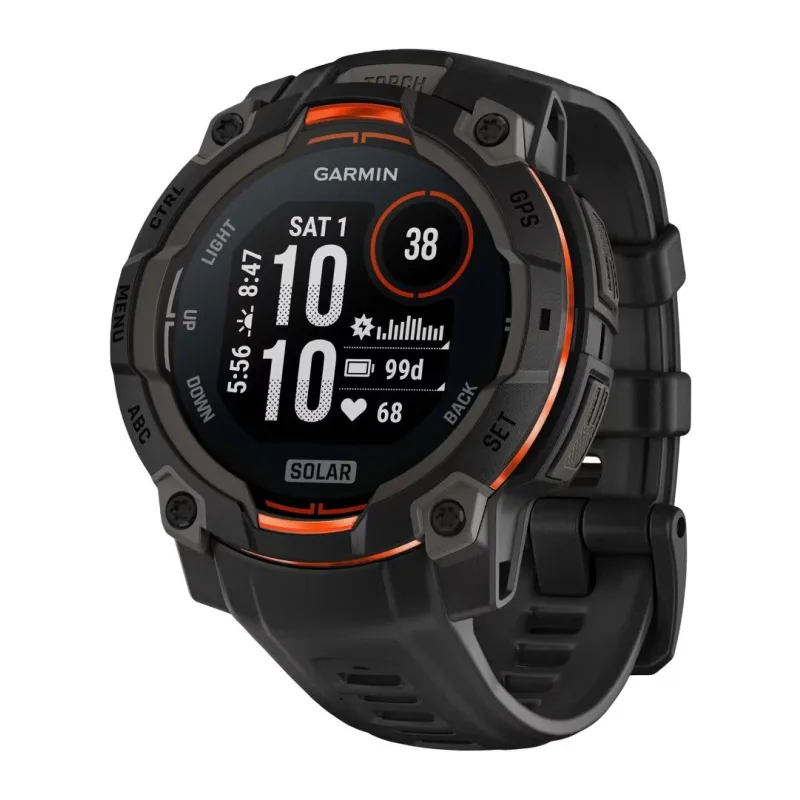 Умные часы Garmin Instinct 3 45mm Solar Black Case Black Silicone Band (010-02934-00)