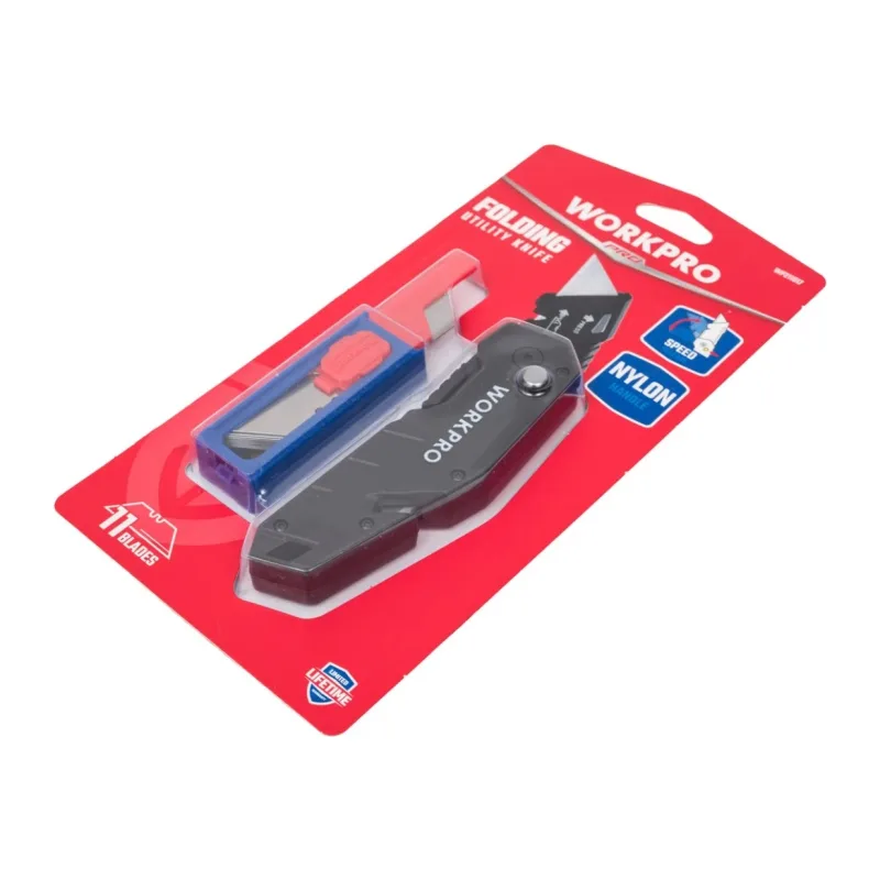 Нож строительный WorkPro WP211017 черный