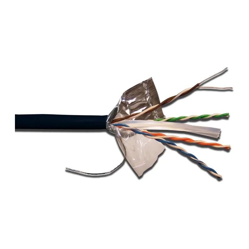 Кабель витая пара Lanmaster LAN-6EFTP-OUT кат.6 F/UTP общий экран 4X2X23AWG PE внешний 305м черн