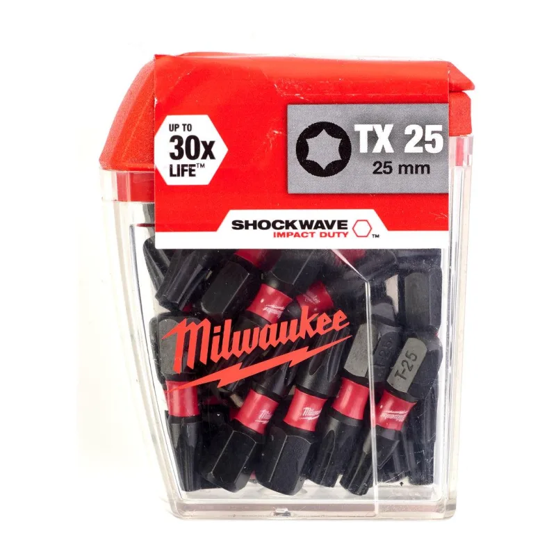 Бита Milwaukee Shockwave TX25 25мм 25шт (4932430880)