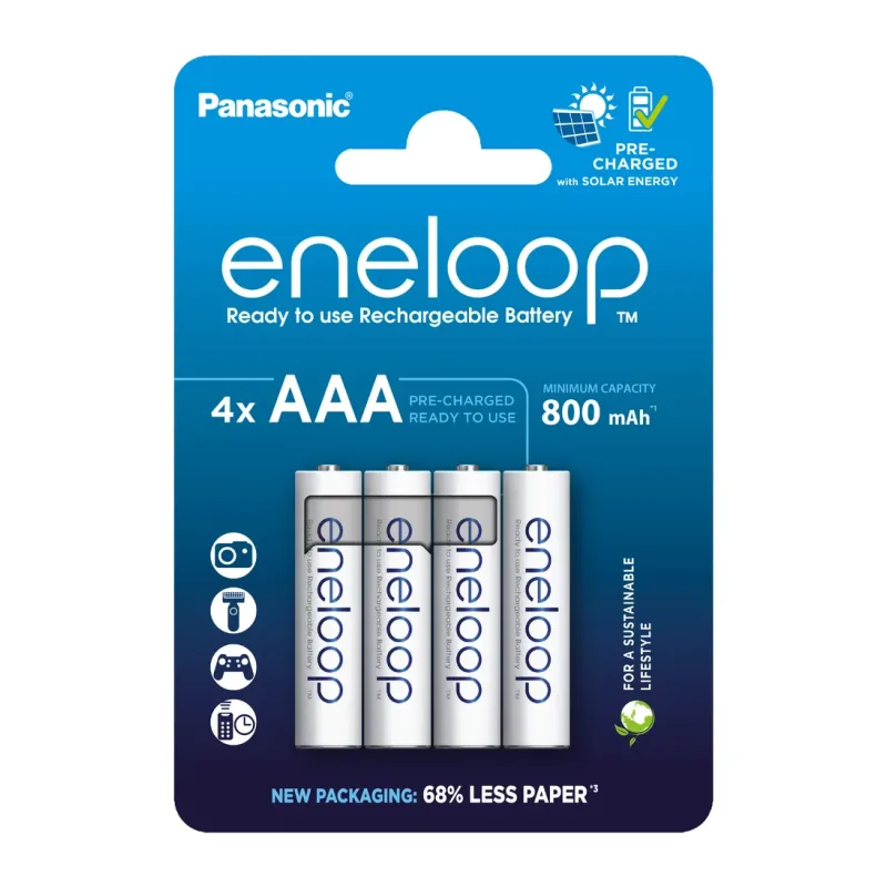 Аккумулятор Panasonic Eneloop AAA 800mAh BL4 (BK-4MCDE/4CP)