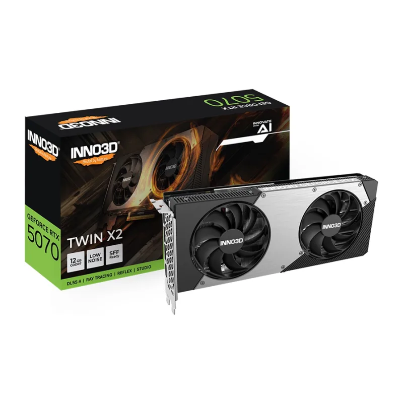 Видеокарта Inno3D GeForce RTX 5070 Twin X2 12GB GDDR7 (N50702-12D7-195064N)