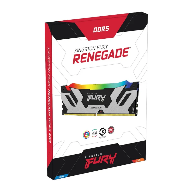 Оперативная память Kingston Fury Renegade Silver/Black 32GB DDR5 RGB XMP (KF564C32RSA-32)