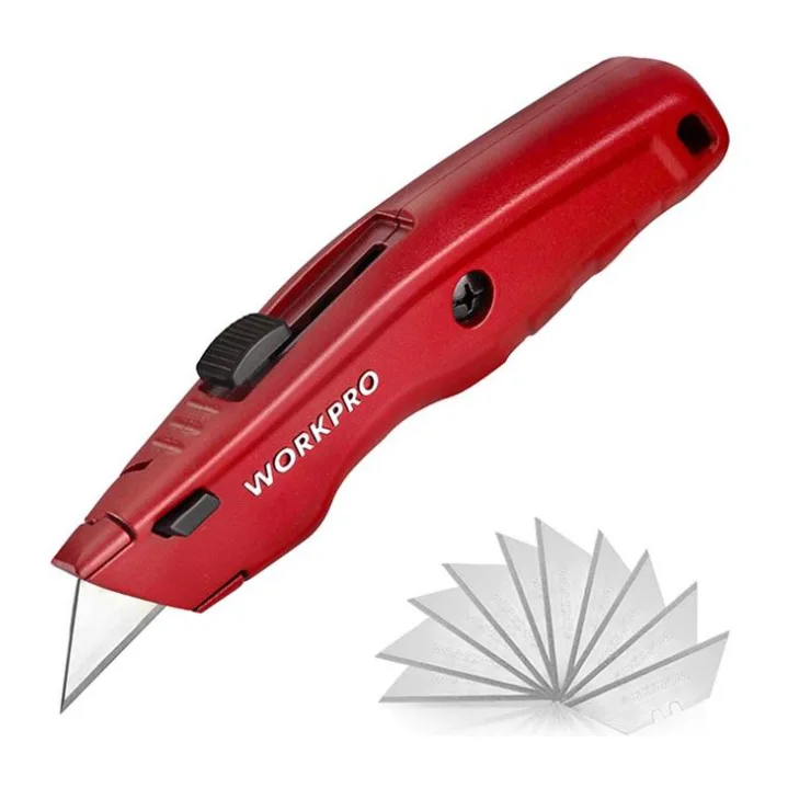 Нож строительный WorkPro WP213017 красный