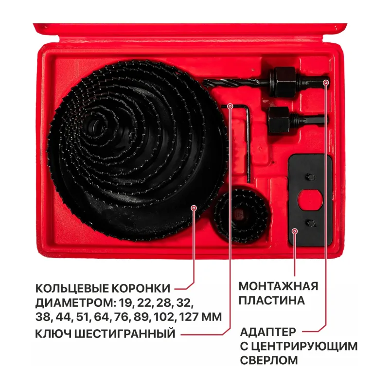 Набор кольцевых пил P.I.T. AWOD05-0015