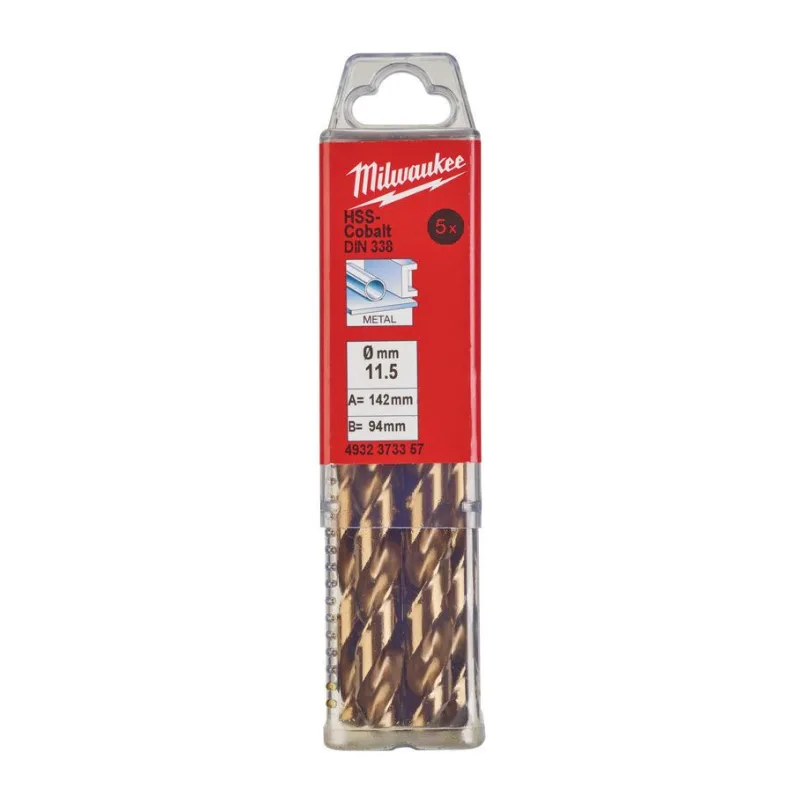 Сверло по металлу Milwaukee HSS-Co 11.5мм 5шт (4932373357)