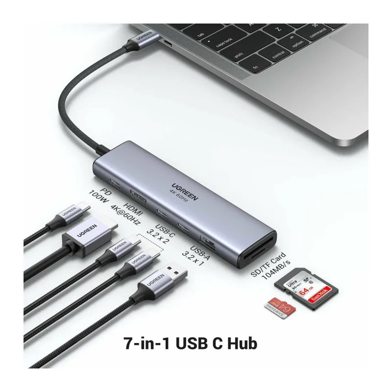 Док-станция Ugreen CM511 Space Gray (45521)
