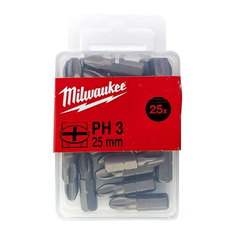 Бита Milwaukee PH3 25мм 25шт (4932399588)