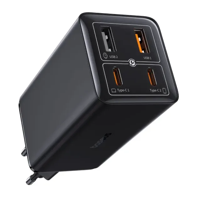 Сетевое зарядное устройство Baseus GaN6 Pro 100W EU Cluster Black (P10162705112-00)