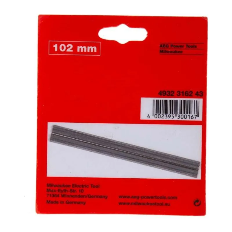 Ножи для рубанка Milwaukee 4932316243 102мм 2шт