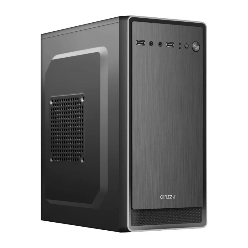 Корпус Ginzzu MicroATX без БП черный (B180)