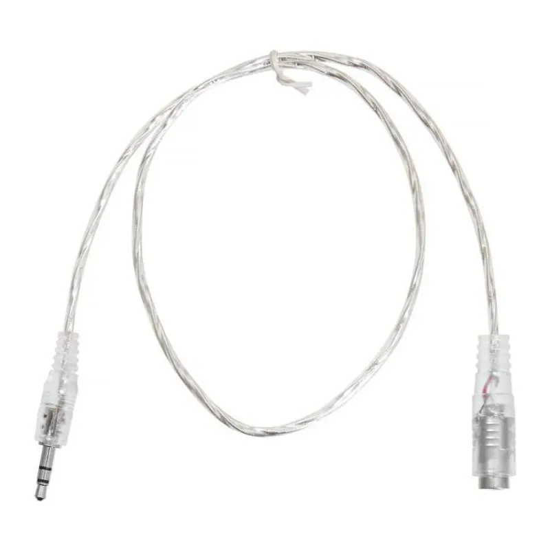 Кабель-удлинитель аудио Buro CAB025-1m Jack 3.5 (m)/Jack 3.5 (f)1м. прозрачный
