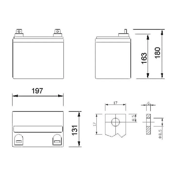 Аккумулятор для ИБП Delta 12V/33Ah (DT 1233)