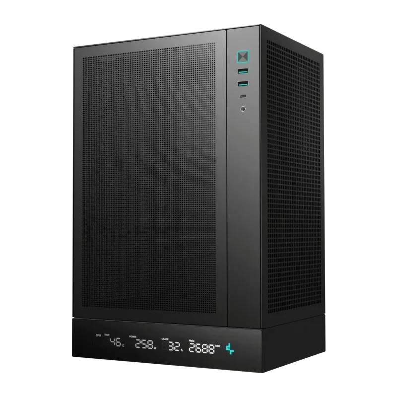 Корпус DeepCool CH170 Digital без БП Black (R-CH170-BKNPI0D-G-1)