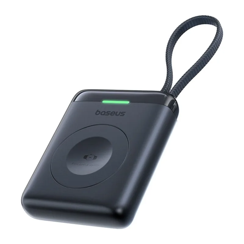 Портативное зарядное устройство Baseus E0205301 EnerFill FW11 Portable Wireless Charger with Built-in Cable for Apple Watch 5W Midnight (E02053)