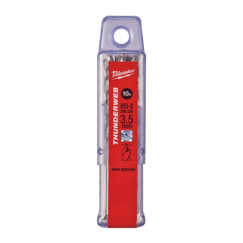 Сверло по металлу Milwaukee Thunderweb HSS-G 3.5x70мм 10шт (4932352383)