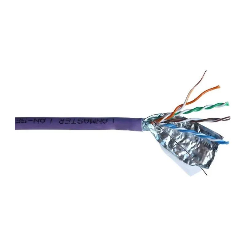 Кабель витая пара Lanmaster LAN-6AFTP-HFLT-VI фиолетовый