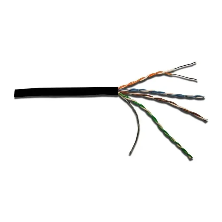 Кабель витая пара Lanmaster LAN-5EUTP-HFLT-BK черный