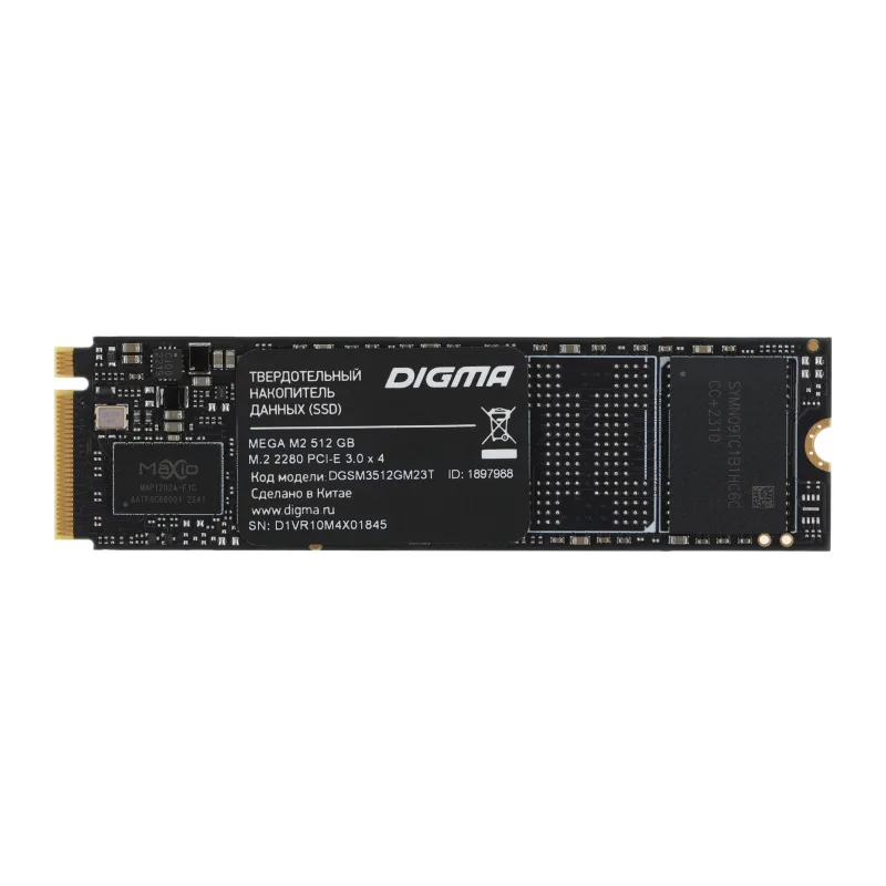 SSD диск Digma Mega M2 512Gb (DGSM3512GM23T)