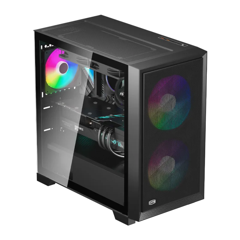 Корпус PCCooler C3D310 BK ARGB без БП (C3D310-BKP2-GL)