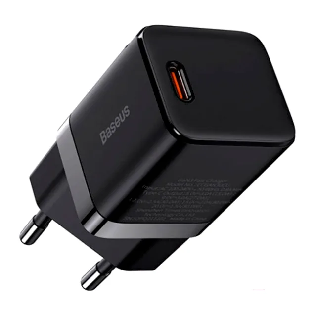 Сетевое зарядное устройство Baseus E01231 EnerFill FN22 Fast Charger 1C 30W EU Cosmic Black (E0123100)