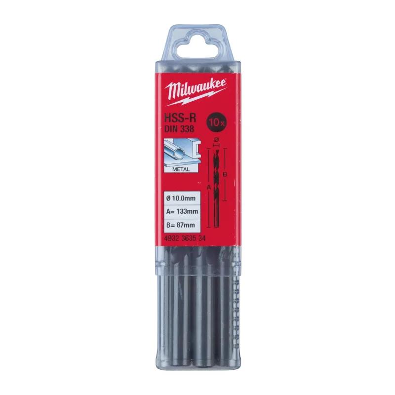 Сверло по металлу Milwaukee HSS-R 10.0мм 10шт (4932363534)