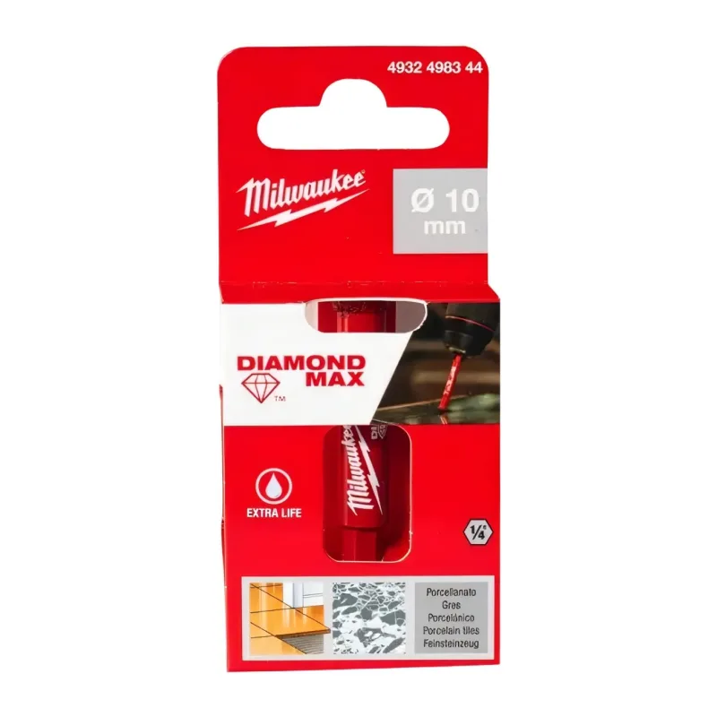 Сверло Milwaukee Diamond Max 10мм-1/4" HEX (4932498344)