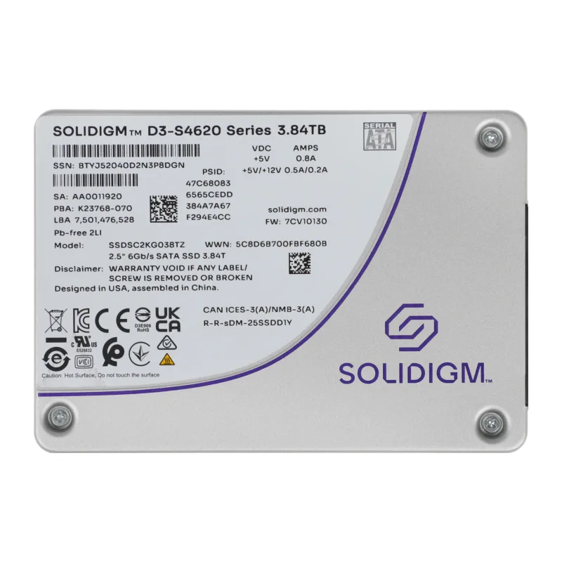 SSD диск Solidigm D3-S4620 3.84TB (SSDSC2KG038TZ1Z)