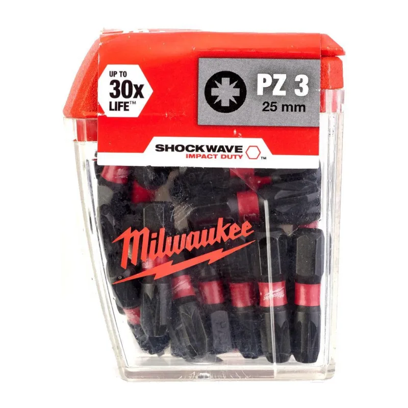Бита Milwaukee Shockwave PZ3 25мм 25шт (4932430869)