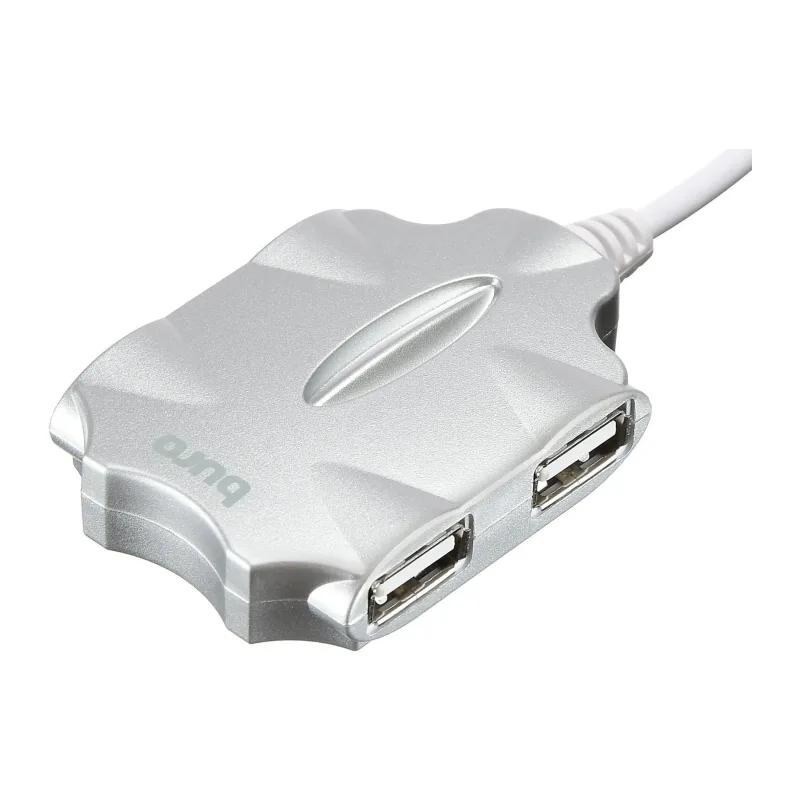 USB-хаб Buro BU-HUB4-0.5-U2.0-Candy серебристый