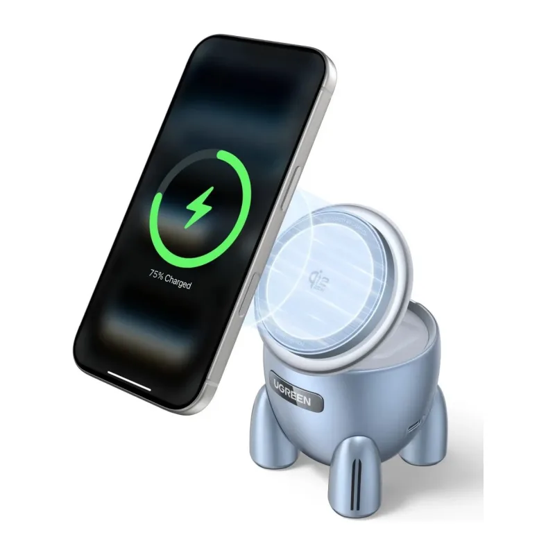 Беспроводное зарядное устройство Ugreen W713 Light Blue (65300)