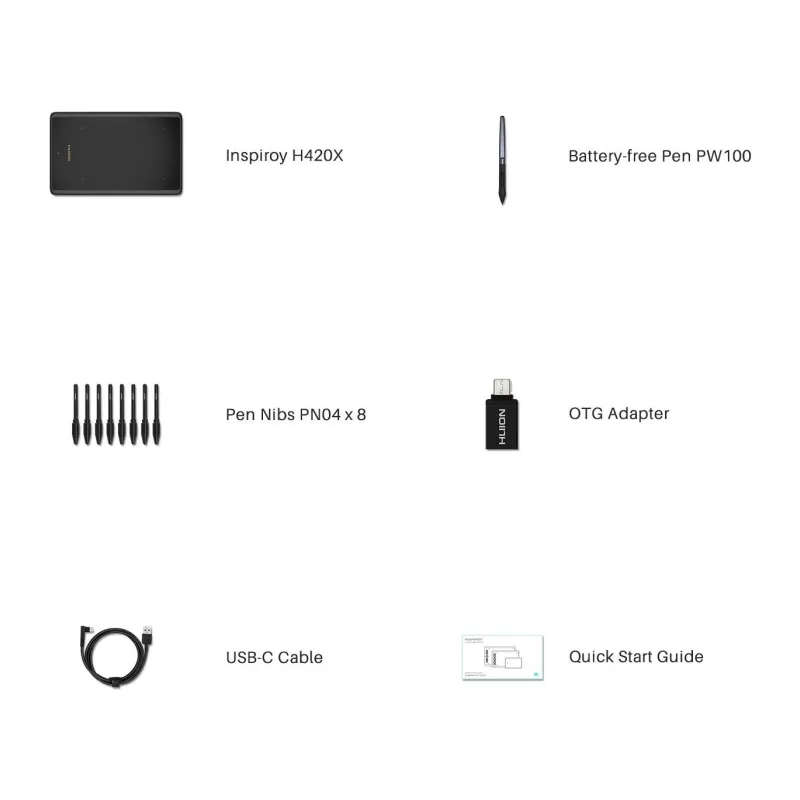 Графический планшет Huion Inspiroy черный (H420X)