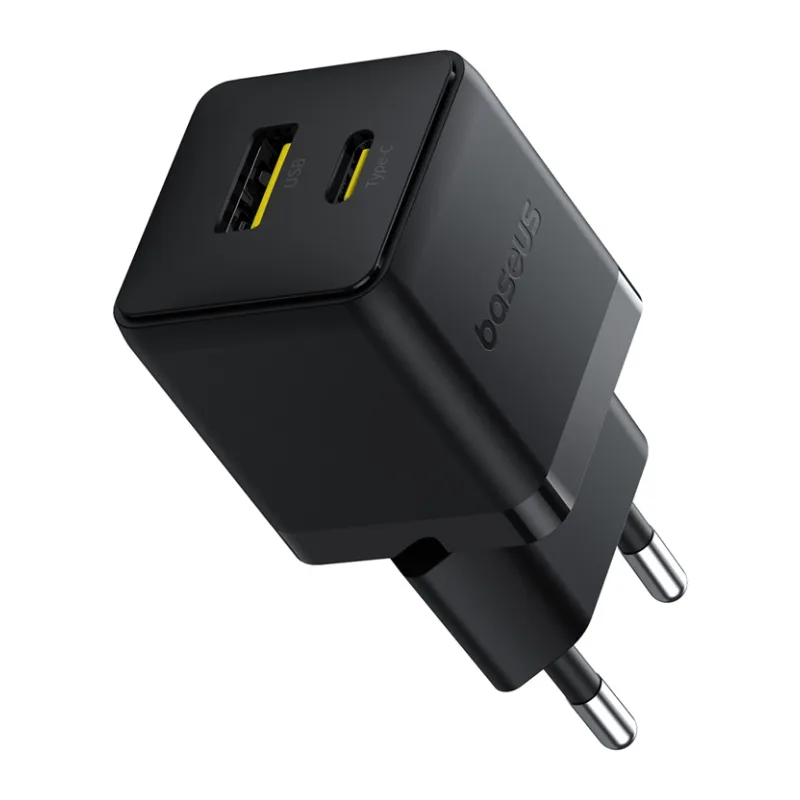 Сетевое зарядное устройство Baseus Palm C+U 30W EU Cluster Black (P1011160A113-00)