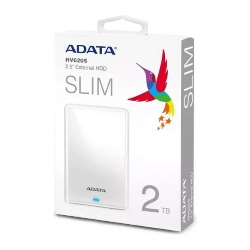 Внешний накопитель A-Data 2Tb HV620S 2.5 белый (AHV620S-2TU31-CWH)