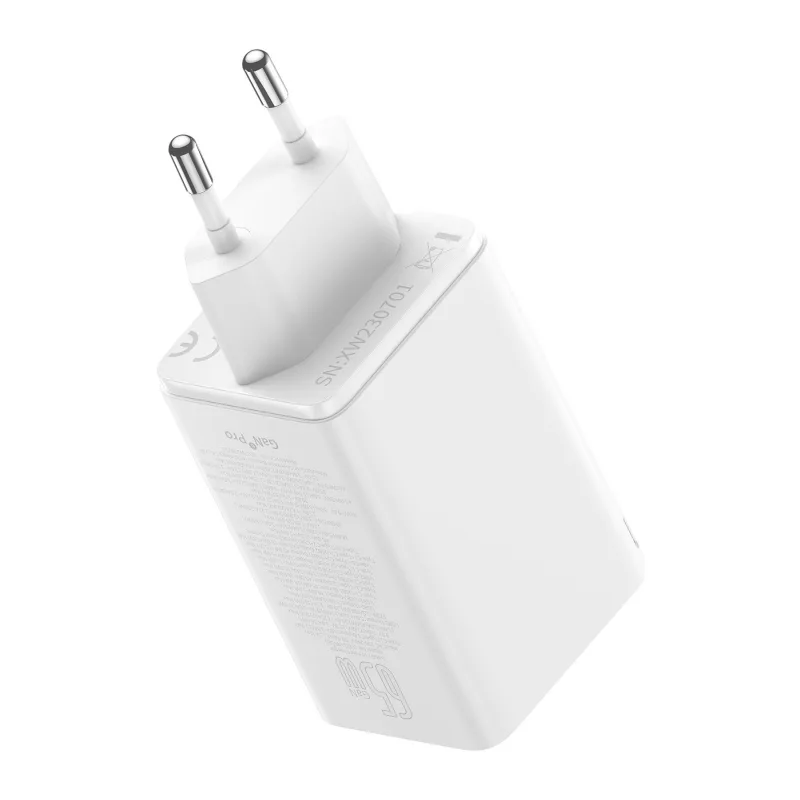 Сетевое зарядное устройство Baseus GaN6 Pro 65W EU Moon White (P10162701213-00)