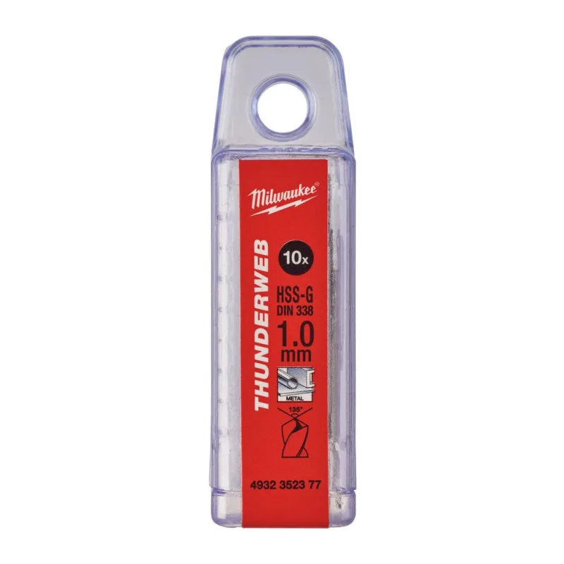 Сверло по металлу Milwaukee Thunderweb HSS-G 1.0x34мм 10шт (4932352377)