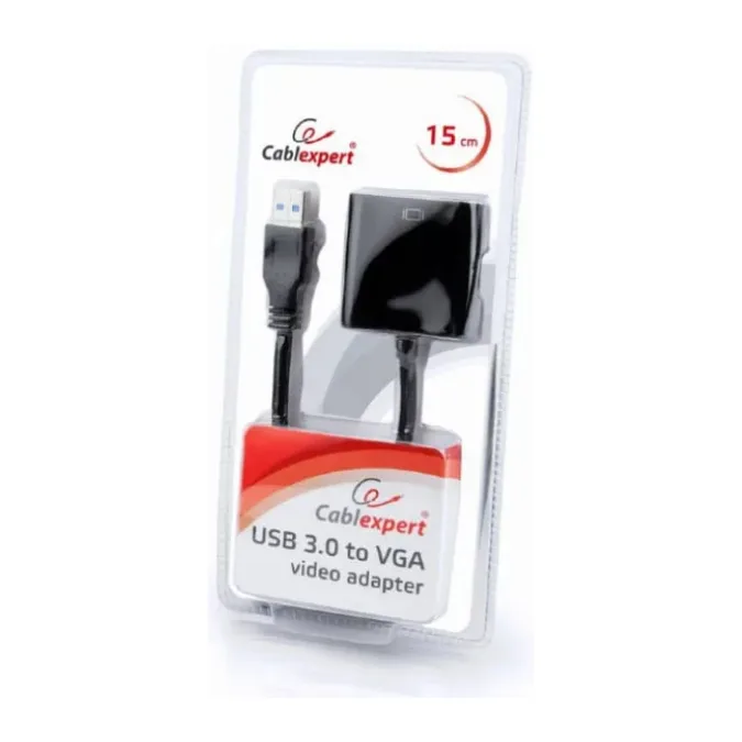 Адаптер Cablexpert USB 3.0 - VGA черный (AB-U3M-VGAF-01)