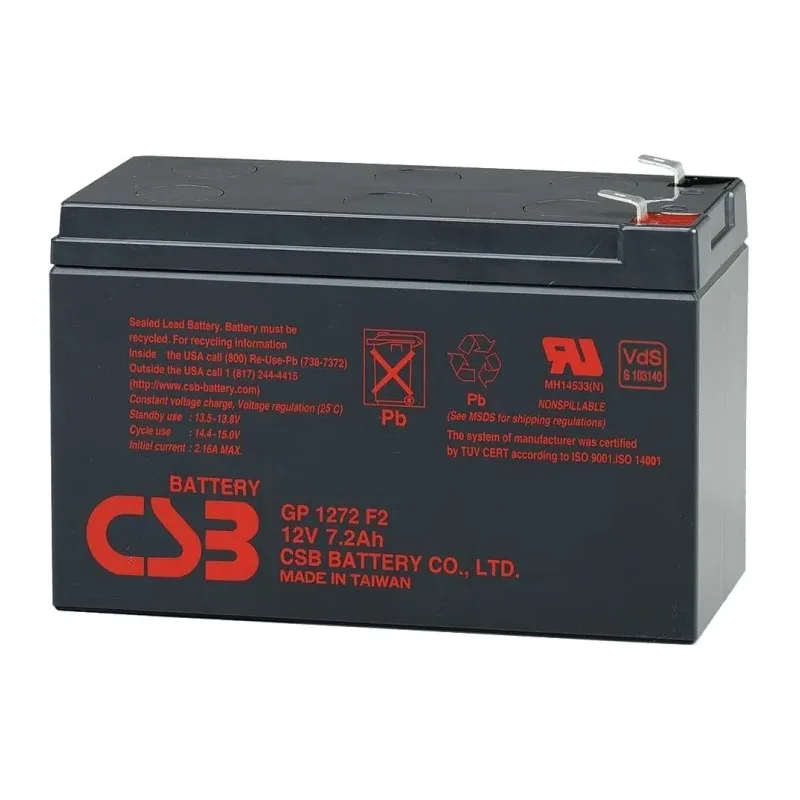 Аккумулятор для ИБП CSB GP 1272 F2 12V/7.2Ah (12V28W)