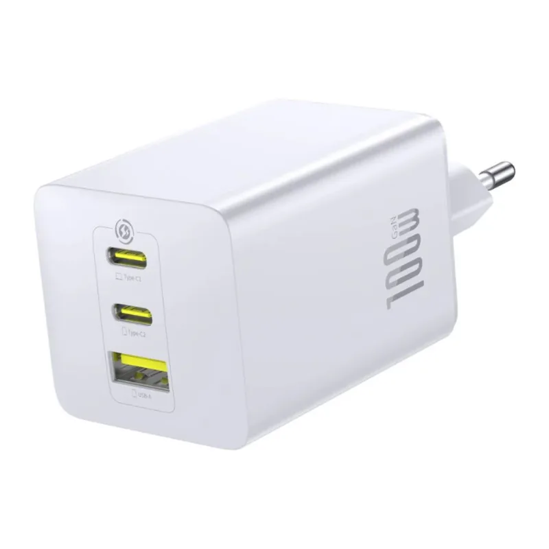 Сетевое зарядное устройство Baseus EnerFill FE11 2C+U 100W Moon White (P10182102213-00)
