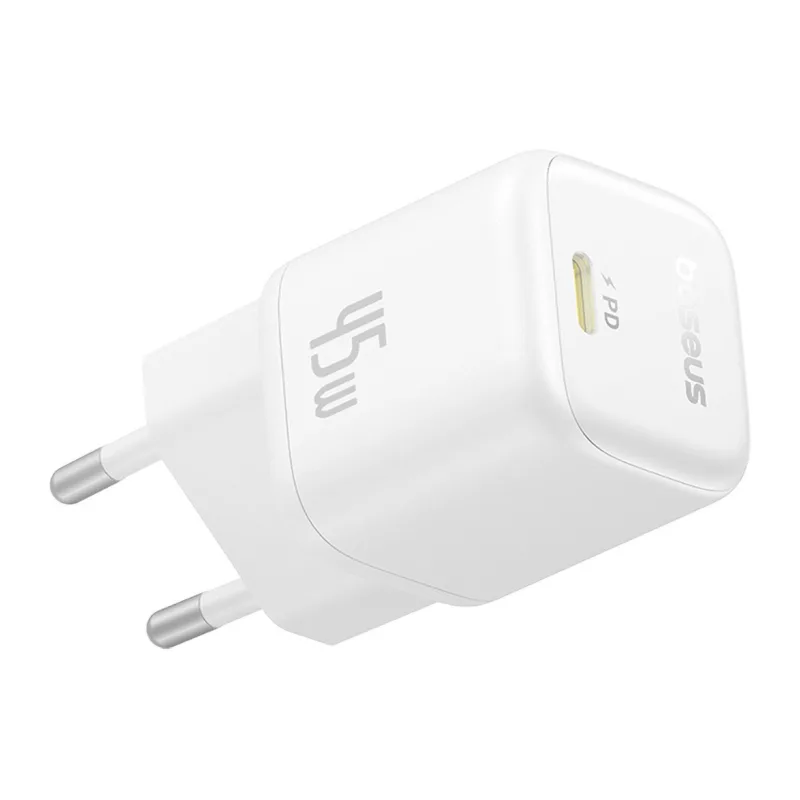 Сетевое зарядное устройство Baseus PicoGo 45W EU Moon White (P10176800213-00)