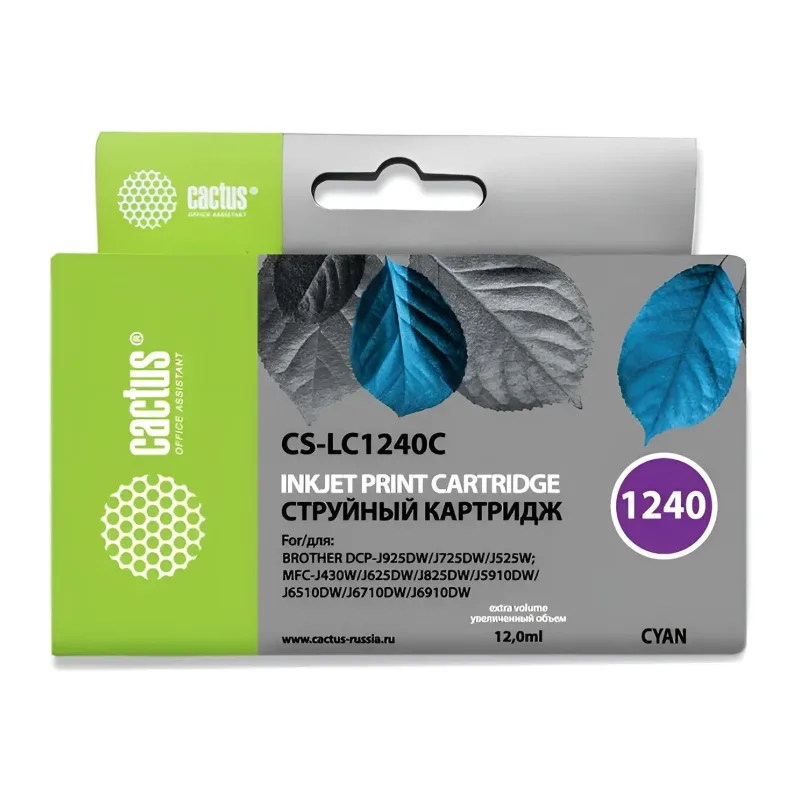 Картридж Cactus CS-LC1240C голубой