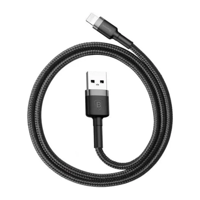 Кабель Baseus Cafule 2m Gray/Black (CALKLF-CG1)