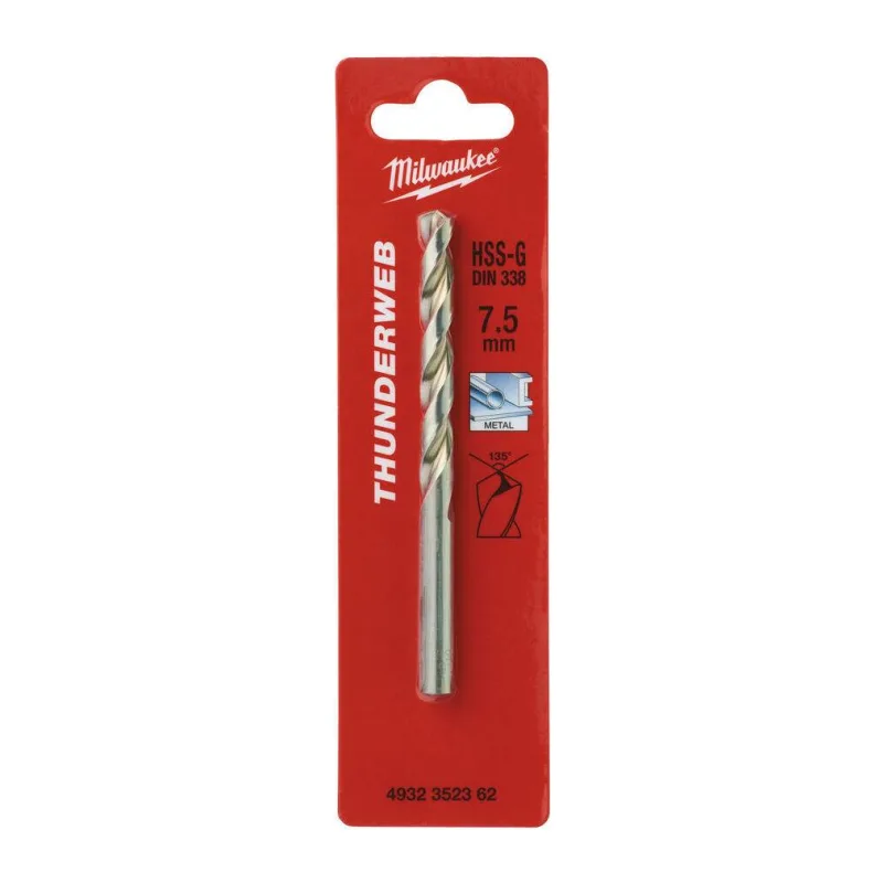 Сверло по металлу Milwaukee Thunderweb HSS-G 7.5x109мм (4932352362)