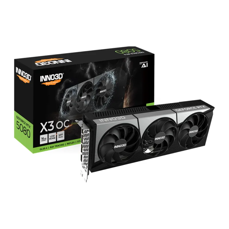 Видеокарта Inno3D RTX 5080 X3 OC 16G D7 (N50803-16D7X-17603930)