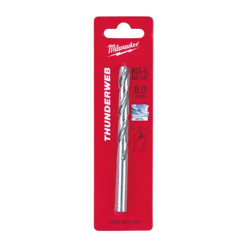 Сверло по металлу Milwaukee Thunderweb HSS-G 8x117мм (4932352363)