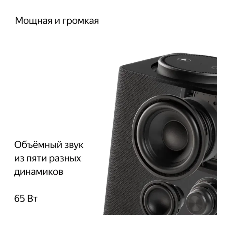 Умная колонка Яндекс Станция Макс с Zigbee Black (YNDX-00053K)