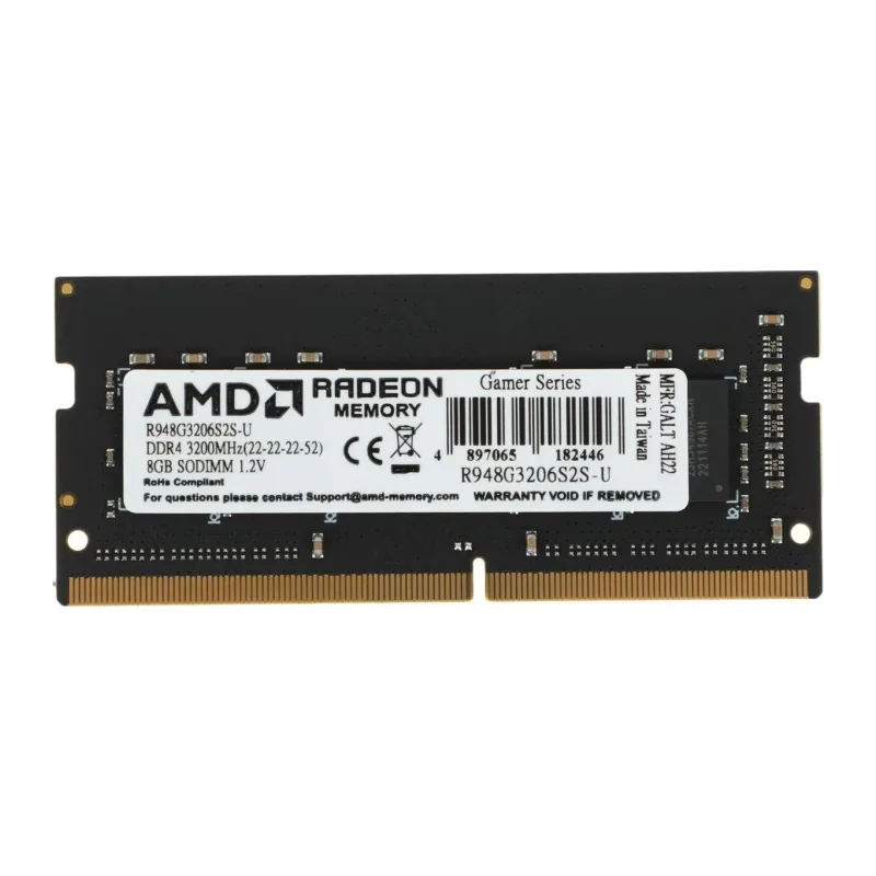 Оперативная память AMD Radeon R9 Gamer Series 8GB DDR4 SODIMM PC4-25600 (R948G3206S2SU)